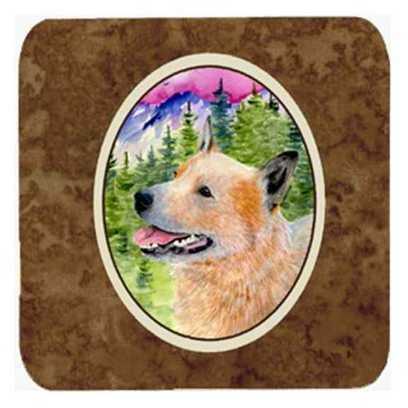 Australian Cattle Dog Foam Coasters - Set Of 4, 3.5 x 3.5 In.