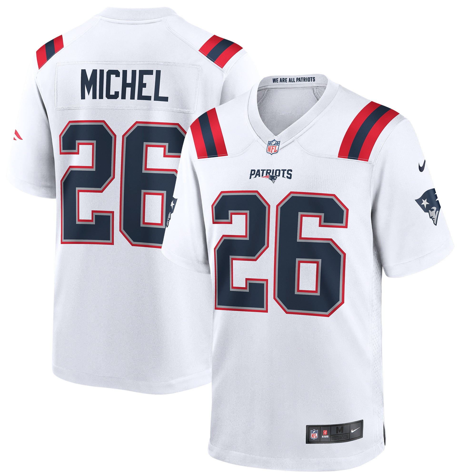 Sony Michel New England Patriots Nike Game Jersey - White - Walmart.com