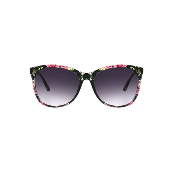 Foster Grant Floral Patterned Full-Rim Polarized Sunglasses