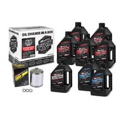 MAXIMA RACING OIL M8 Synthetic 20W-50 Oil Change Kit - Chrome Filter 90-129018PC