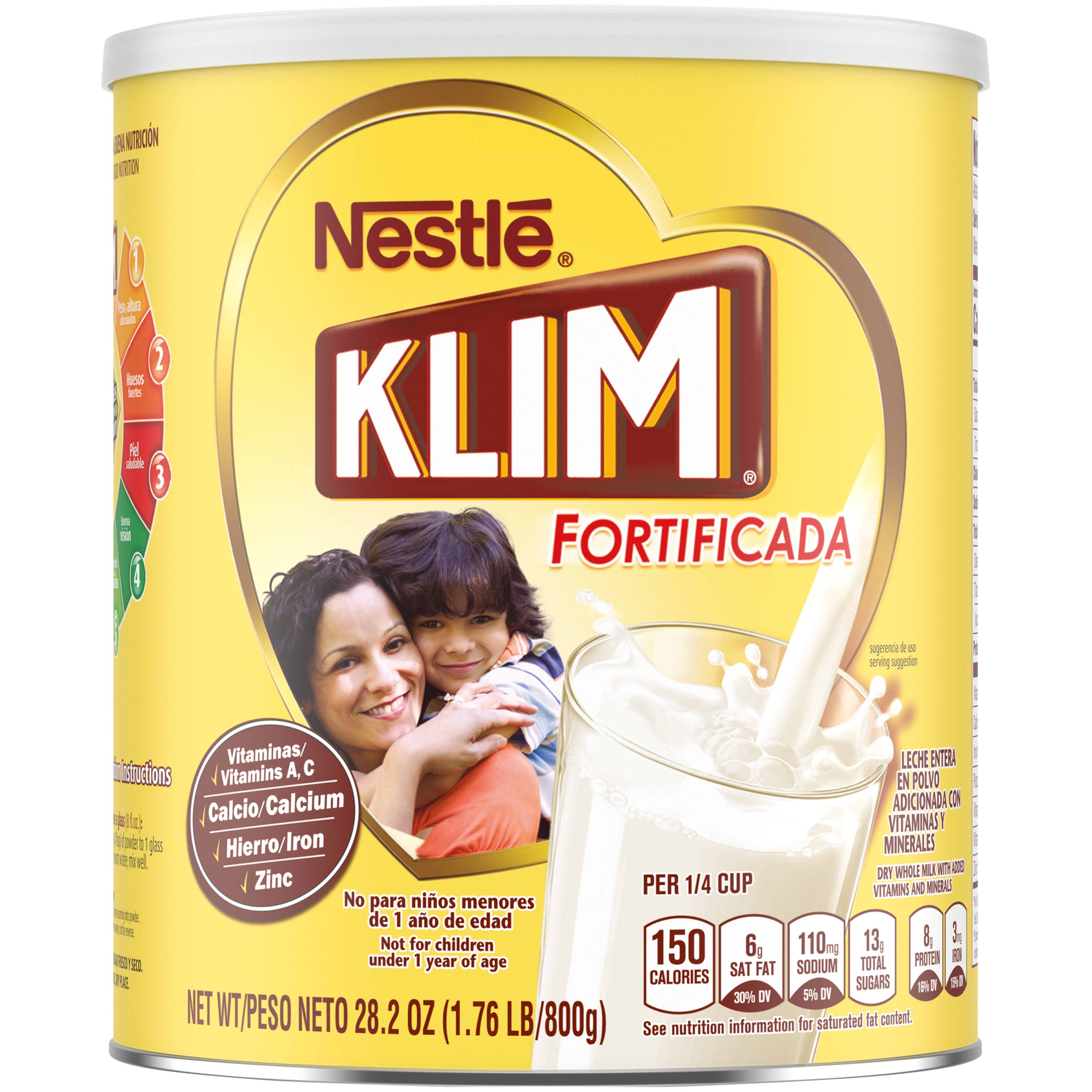 Nestle Klim Fortificada Dry Whole Milk Powder, 28.2 oz