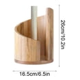 thumbnail image 3 of Wood Paper Towel Holder Countertop Vertical Tissue Holder Rack for One Handed Tear in Kitchen Bath Living Room Bedroom Home Decoration, 3 of 5