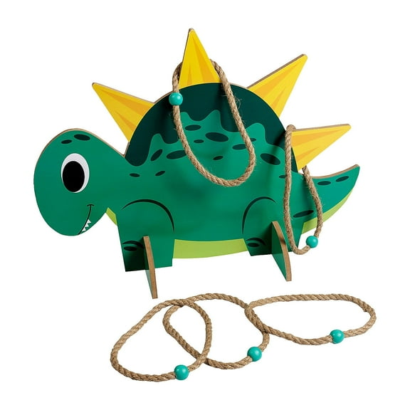 Fun Express 14 3/4" Stegosaurus Wood Dinosaur Ring Toss Game - 7 Pieces