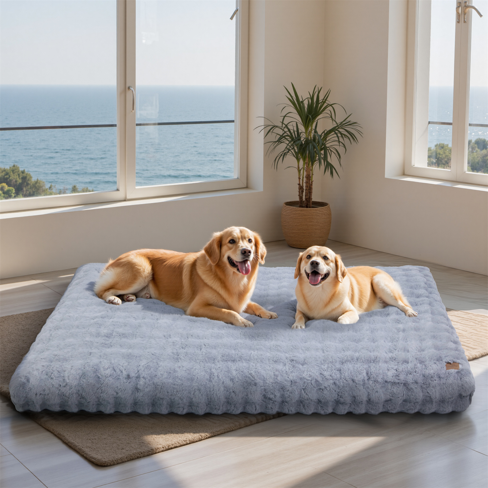 BingoPaw 4XL Dog Bed Washable Calming Pet Crate Mattress with Removable Cover Waterproof