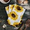 thumbnail image 5 of SPXUBZ Kitchen Towels, Yellow Sunflower Flowers for Home Kitchen Decor Housewarming Gift Towel Set of 2, 5 of 5