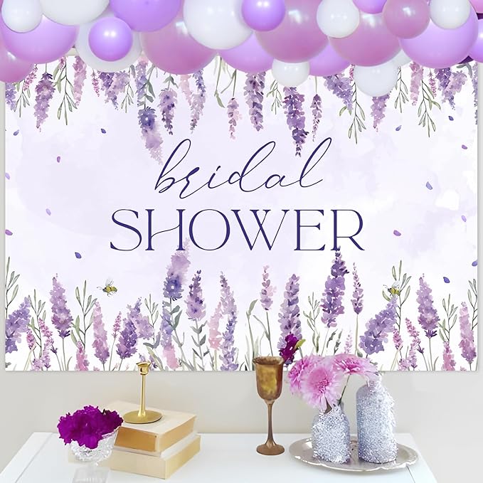 Lavender Bridal Shower Party Decoration Lavender Purple Bakcdrop Balloon Garland Arch Kit Purple Floral Bride to Be Decor for Bride to Be Bridal Shower Bachorlette Party Wedding Decor Supplies
