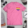 thumbnail image 3 of S4E Men's Gay Rainbow Heart LGBTQ Pride T-Shirt XXXX-Large Azalea Pink, 3 of 4
