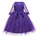thumbnail image 1 of Vestido de niña, vestido de gasa de red con mangas de red, vestido de princesa de presentadora de actuación, 1 of 6