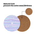 thumbnail image 4 of Xecao Striped Gradient for MDF Cork Coaster 4 Pcs,Drink Coasters,Suit for House Warming Gifts New Home ,Coffee Table Decor-Round Shape, 4 of 7