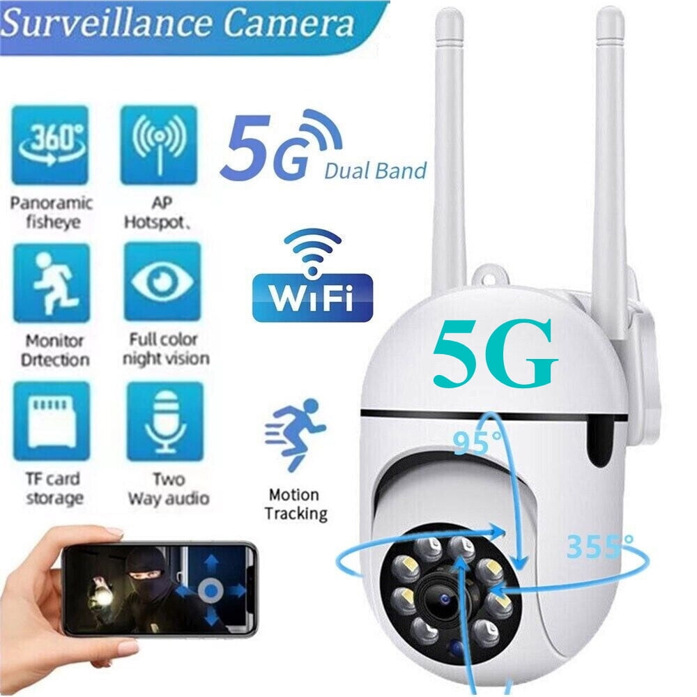 matchmaker arrestordre Retningslinier Lohoms 5.8 Ghz Wireless wifi Camera, 1080P HD WiFi 5G & 2G Dual Band Home  Security Camera, Outdoor Indoor Night Vision Two Audio Motion Activated  CCTV Cam,PTZ Smart Camera - Walmart.com
