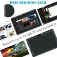 thumbnail image 4 of Android Tablet, 7 Inch Tablets, 4GB+32GB+1024GB Expand, Quad-Core 1.5GHz Processor, 5MP Dual Camera,1024 x 600 IPS HD Display Screen, 3000mAh Battery, WiFi, BT, Google GMS 7" Tablet, Black, 4 of 7