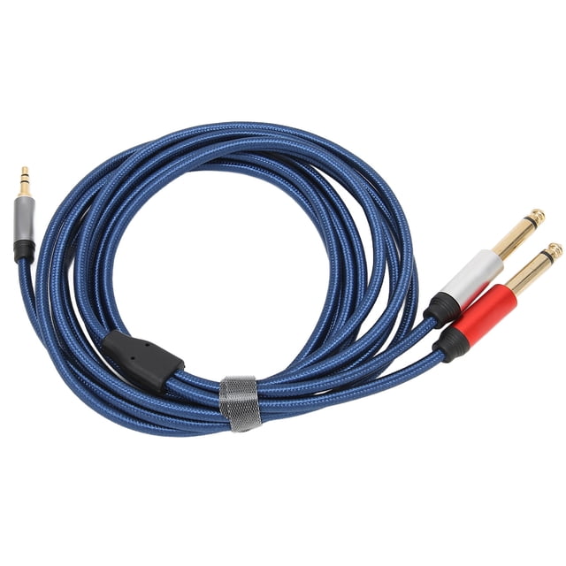 3.5 mm Un cable mono de 6.35 mm, de Sonido de Alta Fidelidad Azul Marino Duradera 3.5 mm A Cable de Audio de 6.35 mm para TV para audio para audio para tv