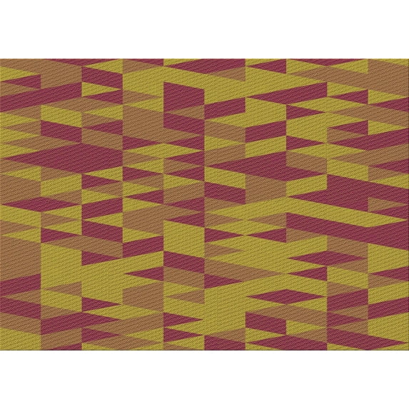 Ahgly Company Indoor Rectangle Patterned Caramel Brown Area Rugs, 3' x 5'