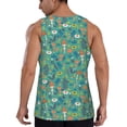 thumbnail image 3 of Xecao Mushrooms and Flowers Men's Tank Top Workout Quick Dry Sleeveless Gym Jogging Muscle Shirts Summer Swim Beach Tops, 3 of 9