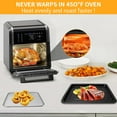 thumbnail image 4 of GWY Air Fryer Replacement Parts for Chefman 12 Quart 6 In 1 digital Countertop Convection Oven, Air Fryer Drip Tray Grill Pan Grill Plate Crisper Plate Accessories Tray Rack, 4 of 7