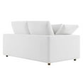 thumbnail image 3 of Modway Commix Upholstered Modern Fabric & Wood Loveseat in Pure White, 3 of 3