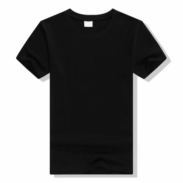 Camiseta de manga corta de algodón negra, holgada, informal, de moda, con cuello redondo, blusa para trabajo de oficina, negra, XL