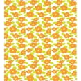 thumbnail image 3 of Orange Duvet Cover Set, Theme Girlish Pattern with Doodle Flowers and Green Leaves, Decorative 2 Piece Bedding Set with 1 Pillow Shams, Twin Size, Apple Green Orange, by Ambesonne, 3 of 3