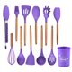 thumbnail image 1 of Juego de utensilios de cocina, utensilios de cocina de silicona antiadherente, juego de utensilios de cocina resistentes al calor Vhermosa Utensilios de Cocina, 1 of 6