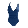 thumbnail image 2 of Gibobby Trajes de Baño para Mujer Traje de baño de 1 pieza para mujer, traje de baño Sexy con realce, traje de baño de cintura alta, traje de baño de ent(Azul,G), 2 of 4