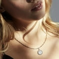 thumbnail image 4 of ORUYROP Collier Initial pour Femmes Filles, Pendentif Lettre Rond Plaqué Or 14K Monogramme Majuscule Chaîne Alphabets de A-Z Bijoux Cadeaux, 4 of 7