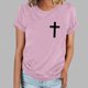 thumbnail image 2 of Camiseta Casual de Manga Corta de Cuello Redondo Impresa para las Mujeres, 95% Poliéster 5% Spandex Vintage Top Ligero para Diario, Fiesta Y Primavera Verano, 2 of 4