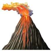 Beistle Luau Volcano Stand Up Decoration - 3.5' - Gray and Orange