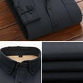 thumbnail image 4 of ZQUUVOU Men's Fleece Lined Shirts Long Sleeve Plush Collared Button Front Jacket with Pocket Warm Winter Tops Black, 4 of 6