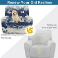 thumbnail image 4 of Xoenoiee Butterfly Tie Dye Pattern Recliner Chair Cover Jacquard Chair Covers 4 Piece Recliner Sofa Slipcover with Elastic Bottom, Recliner Protector with Pocket for Recliners, 4 of 7