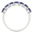 thumbnail image 5 of 1.19 ctw Wedding Band for Women - 14K White Gold Simulated Tanzanite Stackable Eternity Ring, 5 of 6