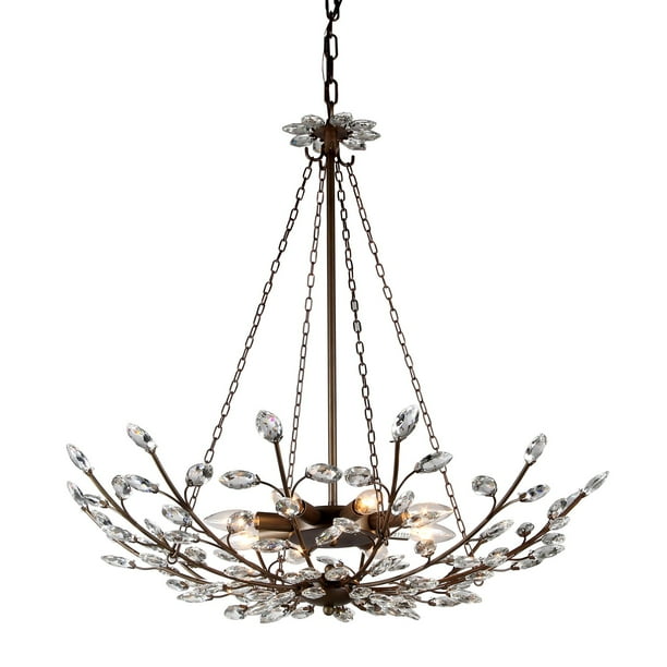 Ad 8 Light Crystal 30 Inch Antique Bronze Chandelier Com Ad 8 Light Crystal 30 Inch Antique, Bronze 30 Inch Crystal Chandelier