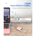 thumbnail image 3 of LENTION 3-in-1 USB C Hub with 100W Power Delivery,USB 3.0 & 4K HDMI Compatible 2023-2016 MacBook Pro,New Mac Air/Surface,Chromebook,More(C14,Rose Gold), 3 of 12