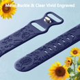 thumbnail image 3 of Correa de reloj SNBLK de silicona grabada con estampado floral, paquete de 6 unidades, 40-49 mm, 3 of 9