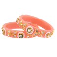 thumbnail image 4 of Efulgenz Indian Bangle Set Traditional Crystal Acrylic Bangle Faux Pearl Beaded Floral Tear Drop Kundan Bracelet Bangle Jewelry Set For Women (2 Pcs) Size 2.8, 4 of 6