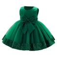 thumbnail image 2 of LYHaoo Girls Formal Dress Gown With Sequins And Lace Trim For Pageants Parties And，Casual Floral Dresses Sizes 9-12 Months Green, 2 of 5