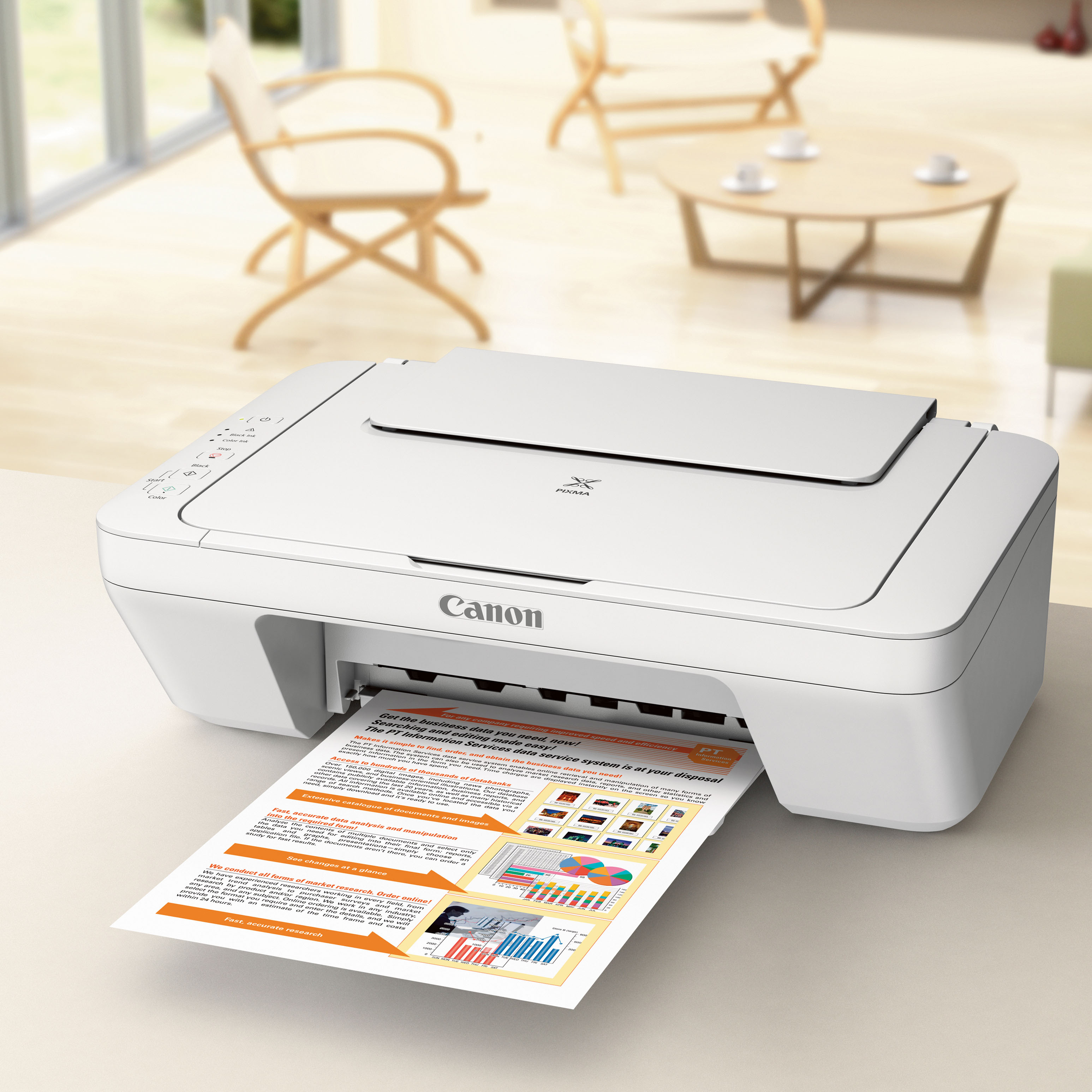 Canon PIXMA MG2522 Wired All-in-One Color Inkjet Printer [USB Cable Included], White - image 6 of 6