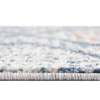 Unique Loom Aramis Collection Area Rug - Kavi (2' x 8' Runner Blue/Cream)