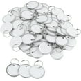 thumbnail image 1 of 150 etiquetas de metal para llantas, etiquetas blancas para llaves con anillos divididos de metal, etiquetas de papel redondas en blanco de 1,22 pulgadas, etiquetas para llaves pequeñas, etiquetas de, 1 of 7