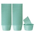thumbnail image 1 of 100pcs 3.5oz Moldes para Magdalenas de Papel de Tamaño Estándar Envoltorios Antiadherentes Desechables para Bodas Cumpleaños Navidad Postres Azul y Verde, 1 of 6