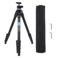 thumbnail image 2 of Compact Travel Camera Tripod, Camera Tripod with Center Column Aluminum Alloy Sturdy 1/4 inch Screw Hole  for Low Angle Shooting for DSLR Video Camcorder, 2 of 7