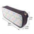 thumbnail image 3 of Lsque Colorful Butterfly Printed Big Capacity PU Leather Pencil Case Large Pencil Pouch Stationery Pen Bag Pencil Holder for Teen, 3 of 6