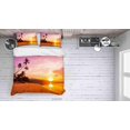 thumbnail image 3 of 3D Sunset Sky Beach Coconut Tree Funda nórdica Juego de cama Set Funda nórdica, 3 of 3