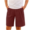 thumbnail image 2 of Maqroz Athletic Shorts for Boys Elastic Waist Mid Thigh Short Pants Casual Loose Fashion Solid Color Bottoms for Summer Occasions and Activities, Size 14-15 Years, 2 of 7