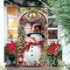 thumbnail image 5 of Decoración navideña para puerta con fondo de muñeco de nieve, ideal para fiestas navideñas, noticias, invierno, 70 x 35 pulgadas, 5 of 5