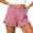 *532-Red, variant on Cutuoiiu Women's High Waist Gingham Shorts Elastic Ruffled Waist with Ruffle Hem, Casual Summer Beach Shorts with Pockets