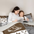 thumbnail image 5 of Homewish Vintage Cowgirl Hat Full Size Comforter Sets, Grey Brown Patchwork Bedding Comforter Set, Rustic Farmhouse Reversible Bedding Sets, Super Cozy Room Decor, 3 Pieces, 5 of 8