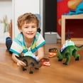 thumbnail image 6 of Light-up Walking Dinosaur Toy for Kids, 12 inches Electronic Dinosaur with Roaring Sound and Dinosaur Figures, Gift for Boys & Girls 3 4 5 6 7 Years - Green, 6 of 8