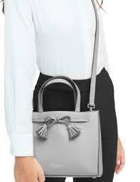 Kate S pade new york Hayes Street Isobel Small Leather Satchel,Grey Cat