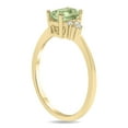 thumbnail image 2 of SZUL Women's Green Amethyst and Diamond Regal Ring in 10K Yellow Gold, 2 of 6