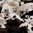 thumbnail image 5 of Cow Print Blanket Animal Brown Black Milky White Faux Fur Throw Blankets Western Cute Flannel Fleece Decorative Bed Sofa Office Blanket 60"x50", 5 of 8